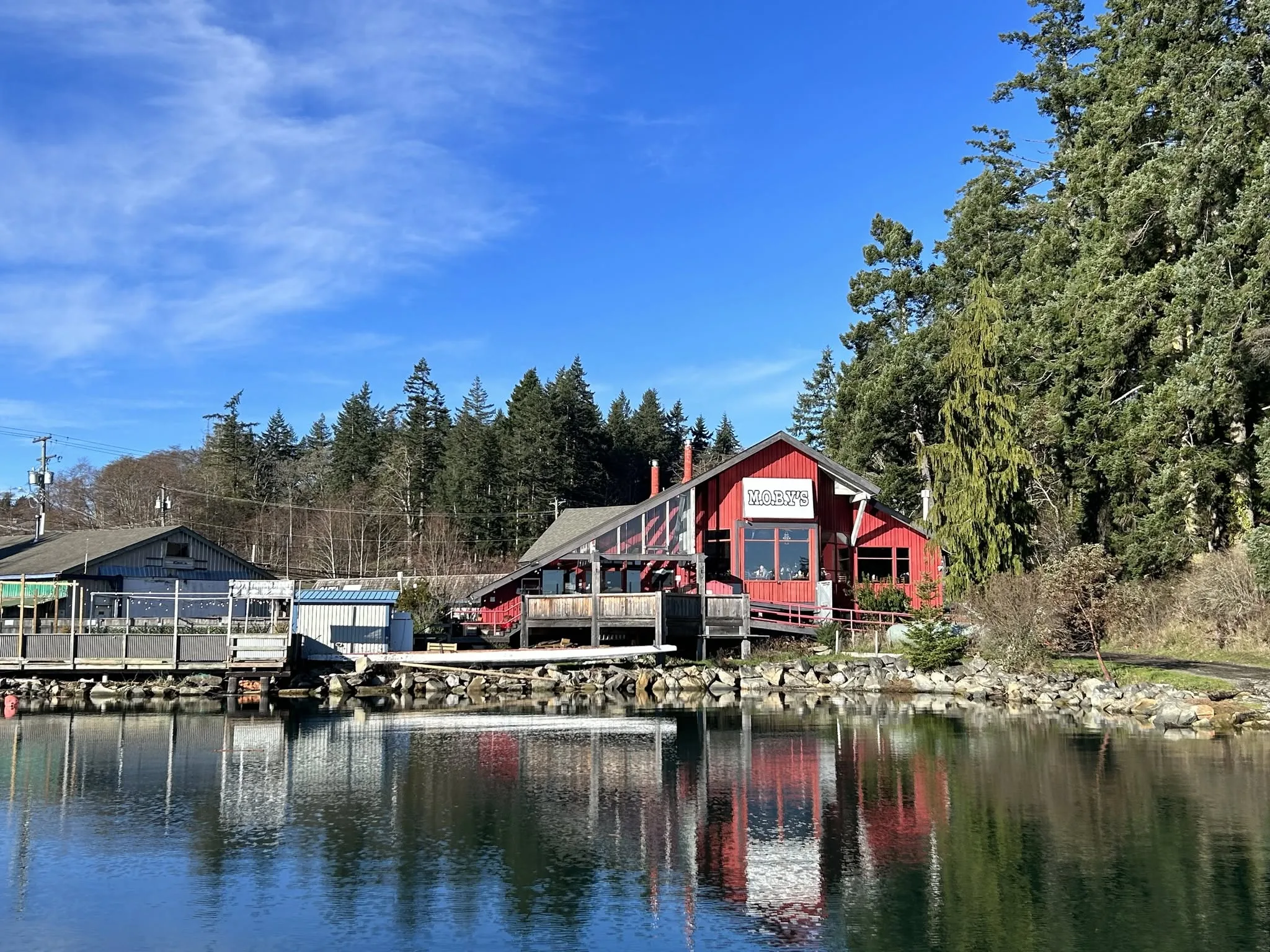 Moby's Pub building from ocean view