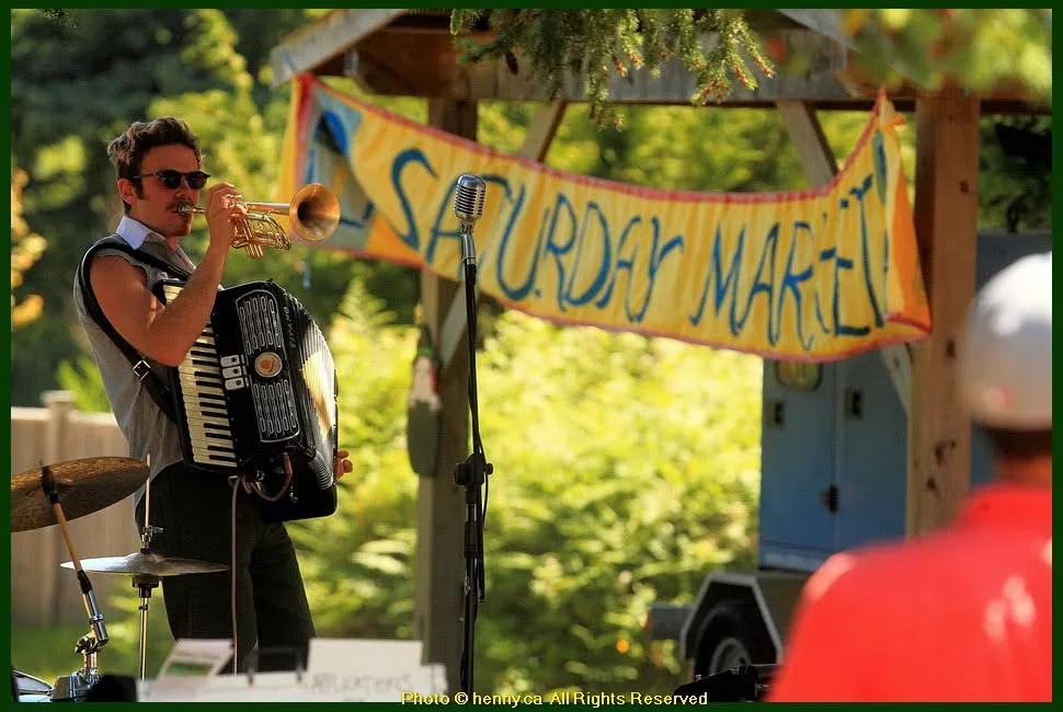 Jack Garton performing at the Saturday Market