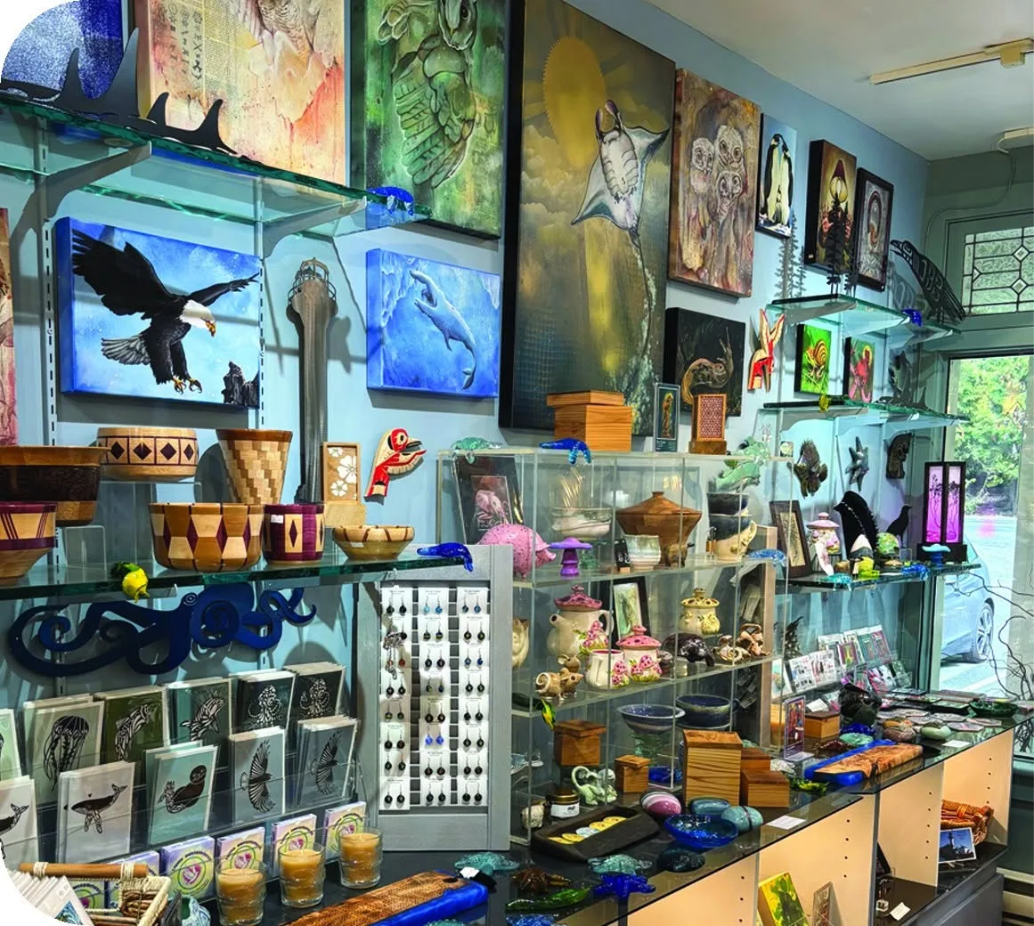 Artwork inside the gallery