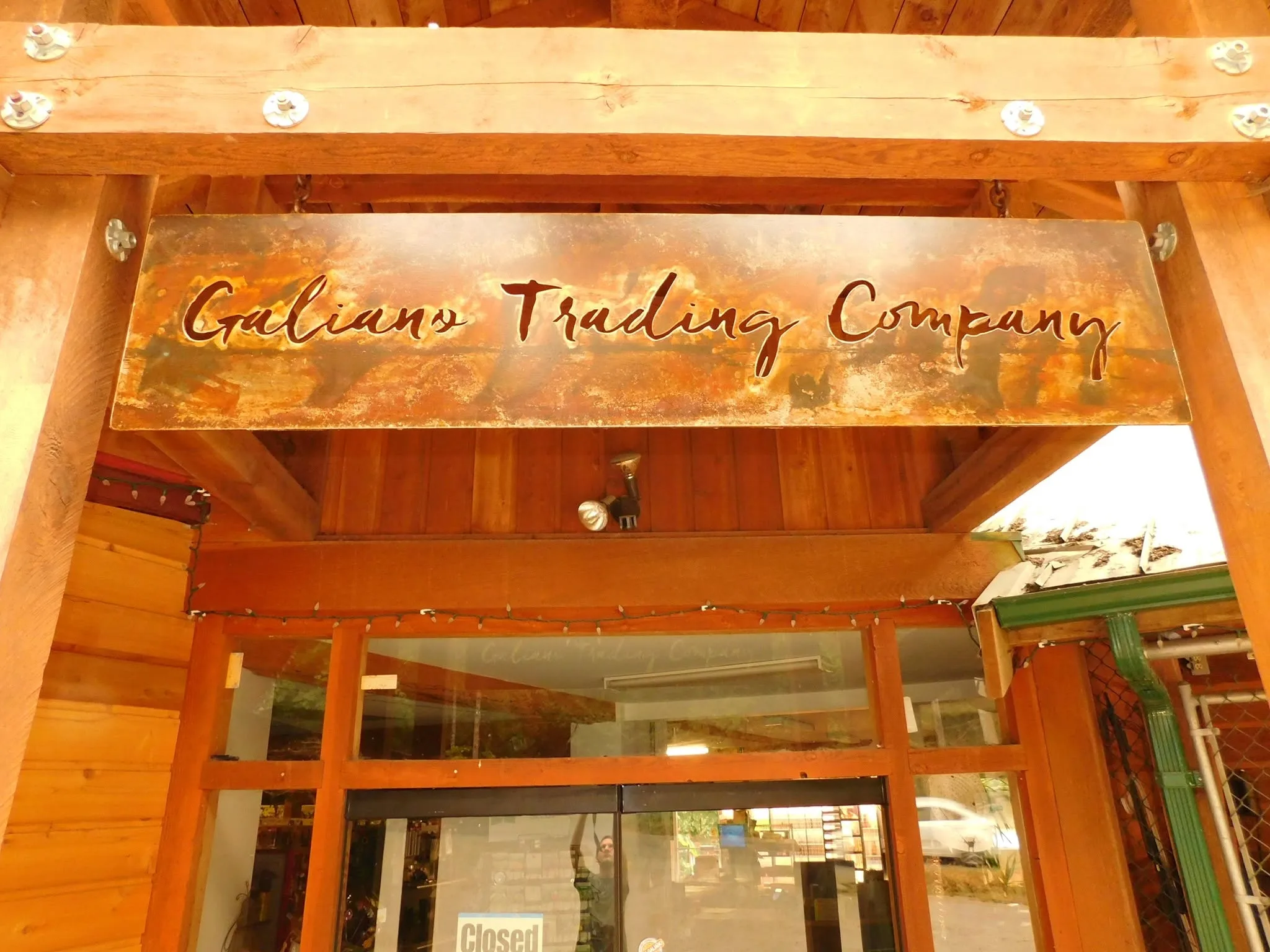 Galiano Trading Company sign