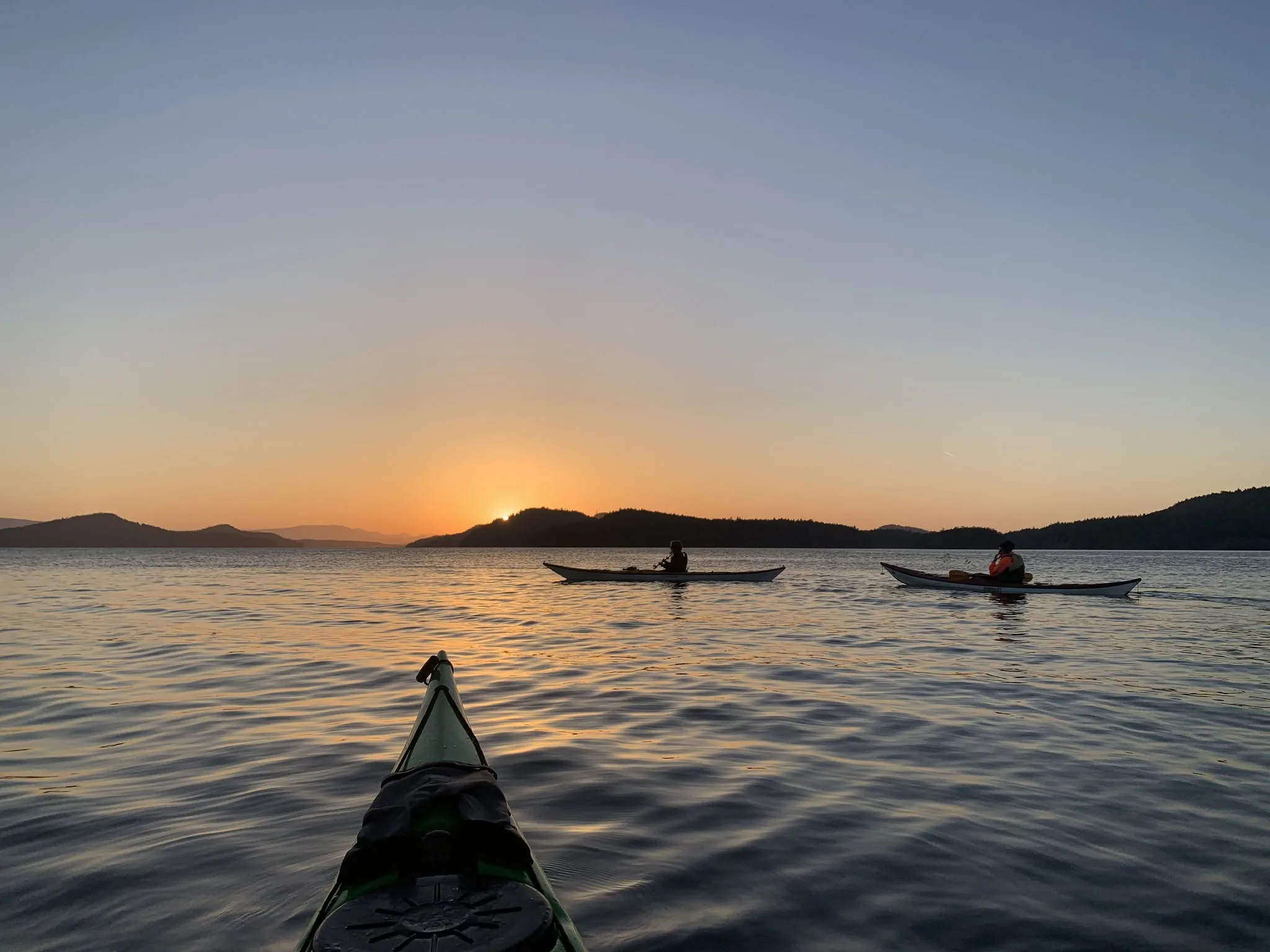 Kayaking at sunset