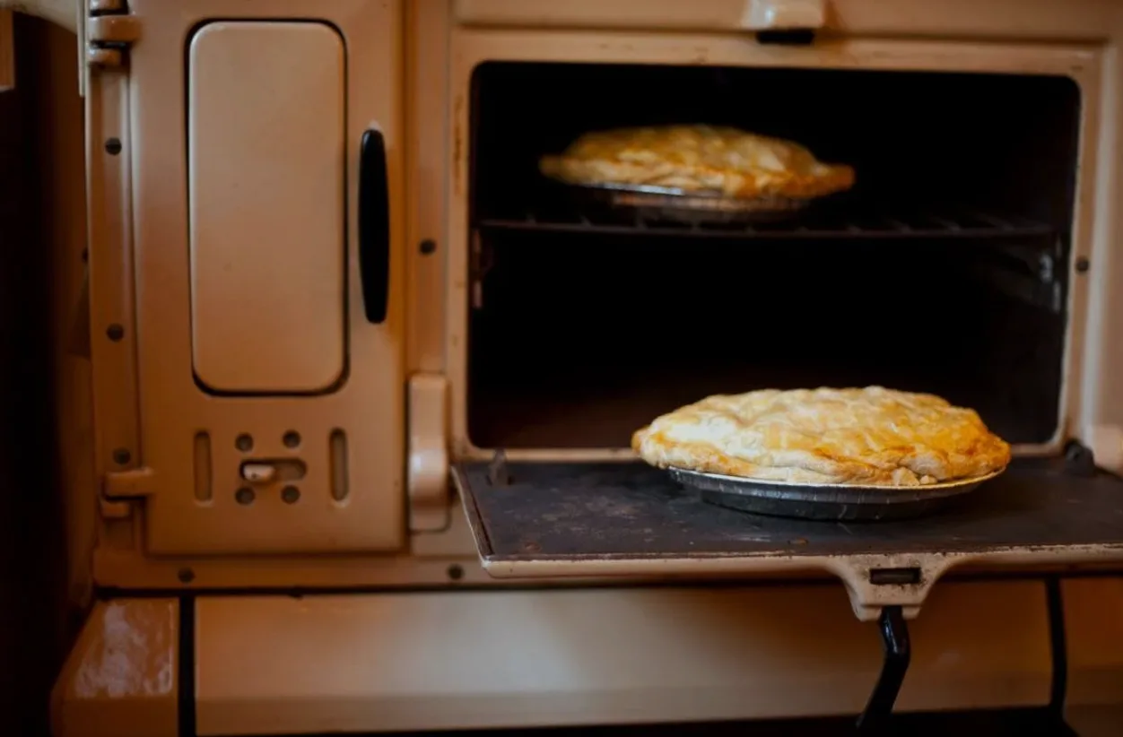 Fresh pie out of the oven